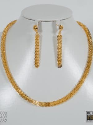 Collier ras de cou boucles d'oreilles Orr 18 carats 19,4g Sen Gold