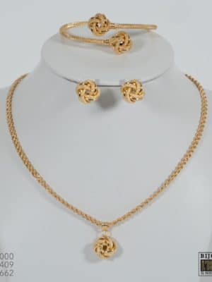 Ensemble collier boucles d'oreilles bracelet Or 18 carats 15,6g Sen Gold