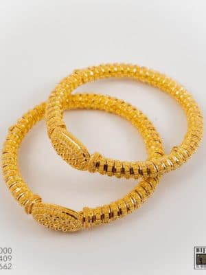 Deux bracelets India or 21 carats 56,2g Sen Gold