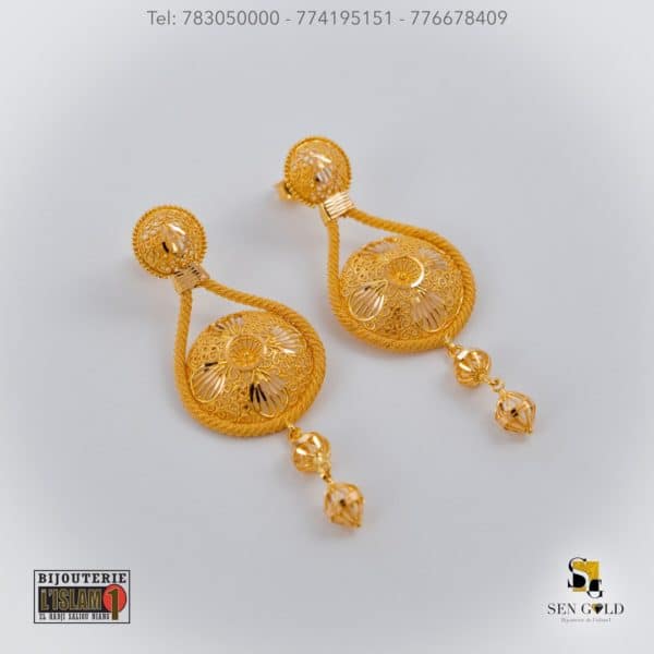 Boucle d’oreille India 21 carat Sen Gold