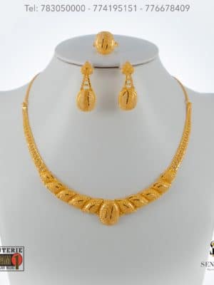 bijouterie de l'islam Sen - gold ensmeble idnia colier boucle d'oreille bague 21 carats Sen Gold