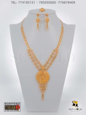 bijouterie de l'islam Sen - gold Collier boucles d'oreilles bague or 21 carats