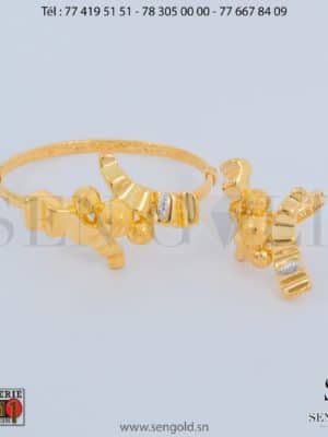 bijouterie de l'islam Sen - gold Ensemble Bracelet et bague en Or Raika 18 carats