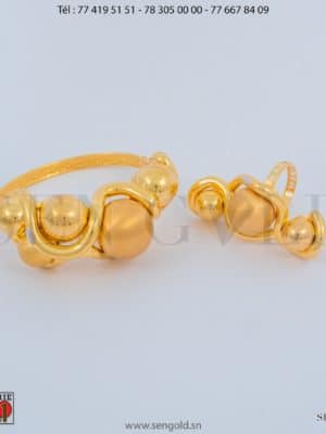 bijouterie de l'islam Sen - gold Ensemble Bracelet et bague en Or Raika 18 carats