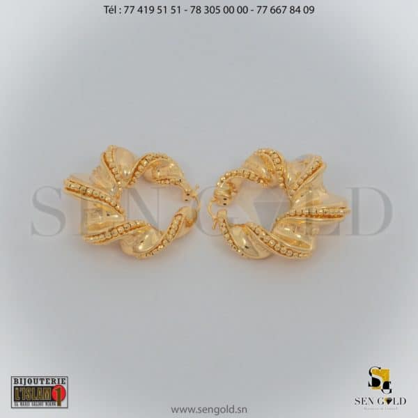 Bijouterie de l'islam sen - gold Boucles d'oreille en Or Raika 18 carats 20.3 grammes