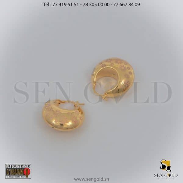 Bijouterie de l'islam sen - gold Boucles d'oreille en Or Raika 18 carats 4.8 grammes