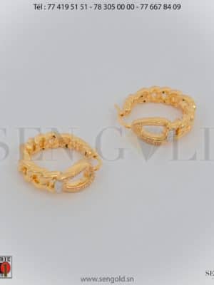 bijouterie de l'islam sen - gold Boucles d'oreille en Or Raika 18 carats 5.6 grammes