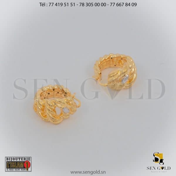 Bijouteride de l'islam sen - gold Boucles d'oreille en Or Raika 18 carats 6.6 grammes