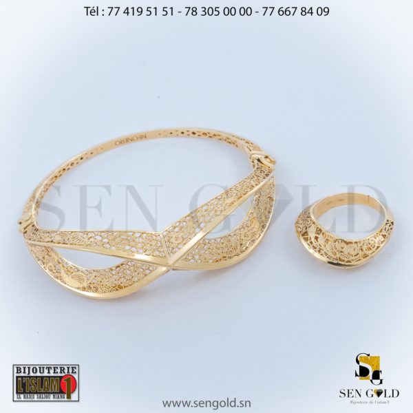 Bijouterie de l'islam sen - gold Ensemble bracelet et bague en Or NEO-NERO 18 carats 12.9 grammes