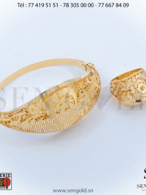 Bijouterie de l'islam sen - gold Ensemble Ensemble bracelet et bague en Or NEO-NERO 18 carats 16.6 grammes