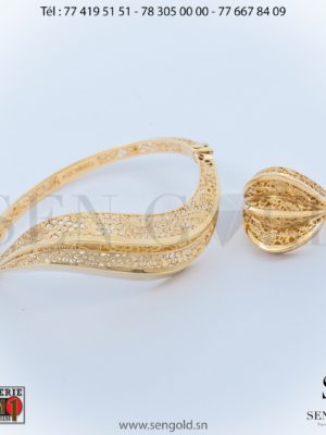 Bijouterie de l'islam sen - gold Ensemble Ensemble bracelet et bague en Or NEO-NERO 18 carats 17.3 grammes