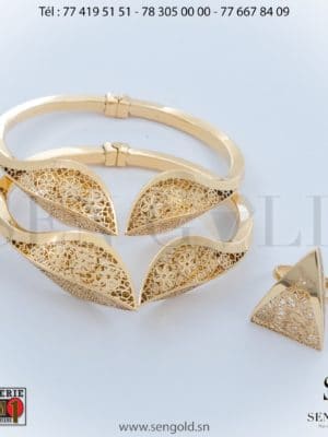 Bijouterie de l'islam sen - gold Ensemble Ensemble bracelet et bague en Or NEO-NERO 18 carats 25.3 grammes