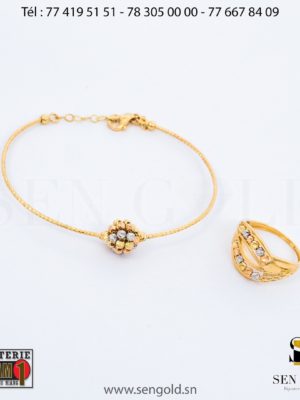 Bracelet et bague en Or 18 carats 9.4 grammes Bijouterie de l'islam sen - gold
