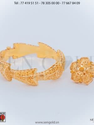 Ensemble Bracelet et bague Bahreïn en Or 21 carats 35.1 grammesBijouterie de l'islam sen - gold