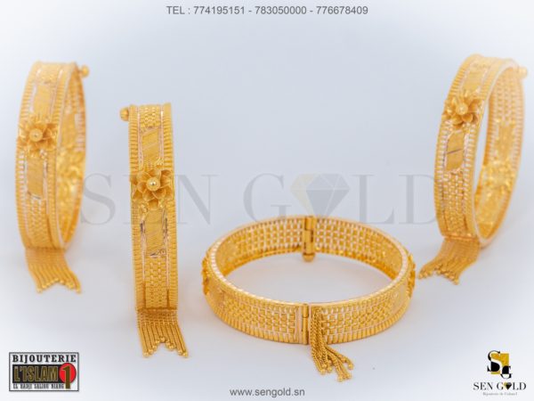 Bijouterie de l'islam sengold Bracelets India 21 carats 102.9 grammes (2)